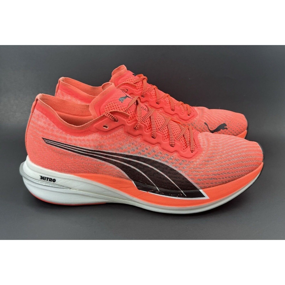 Puma Deviate Nitro Men’s Orange Sneakers Athletic Shoes 194449-01 Size 11.5